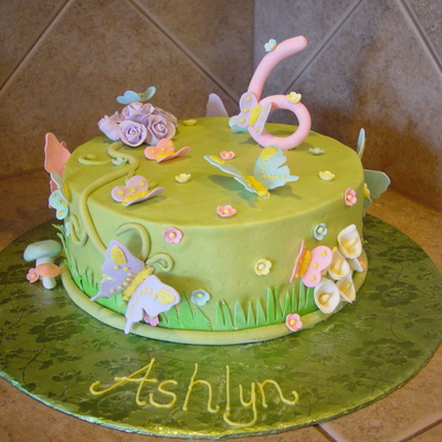 Butterfly Garden Cake