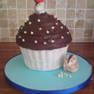Giant Cupcake With Hamsters