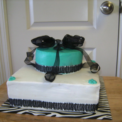 Teal Zebra Print