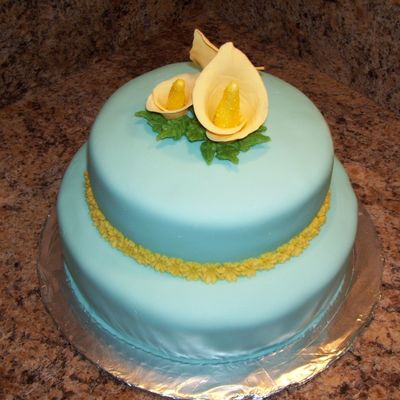 Fondant Covered Eggless Cake