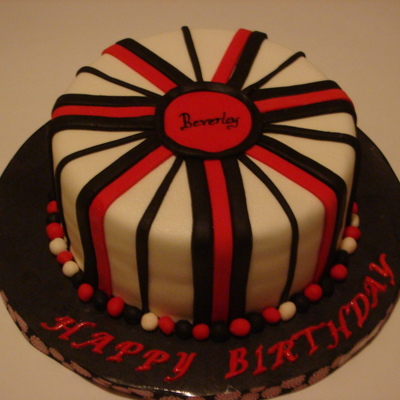 Black And Red Birthday Cake