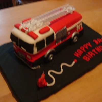 Fire Truck Cake