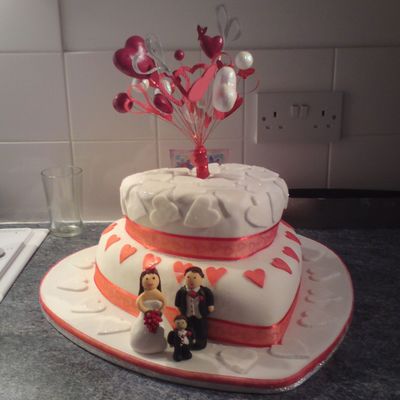 Heart Wedding Cake