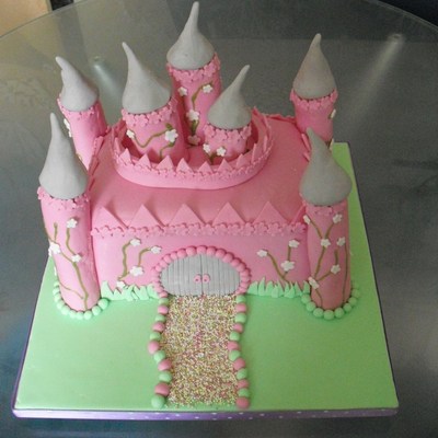 Pink Castle Cake