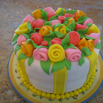 Roses Birthday Cake