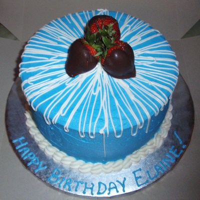 Chocolate Covered Strawberries W/blue