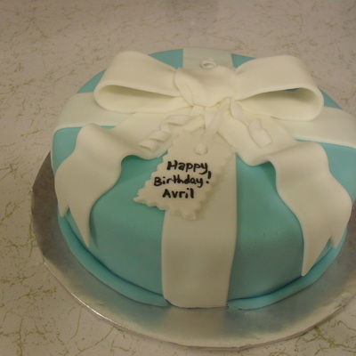 Blue Gift Cake