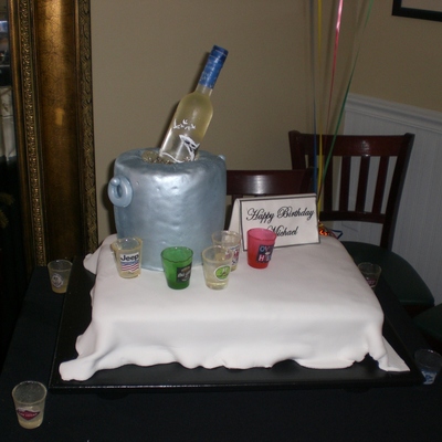 Grey Goose Birthday Cake