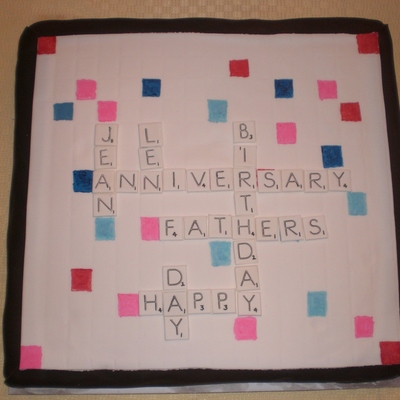 Scrabble Cake