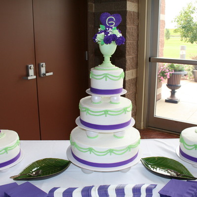 Mint Green/royal Purple Jarrett Wedding Cake