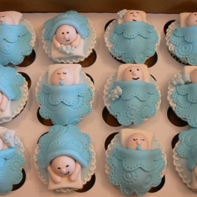 Sleeping Baby Cupcakes