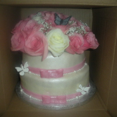 Pink Rose & Butterfly Sweet 16