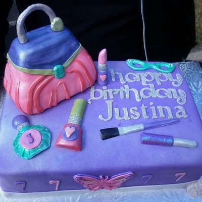 Girly Make-Up Purse Cake