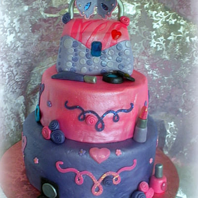 Super Girly Glamour Cake