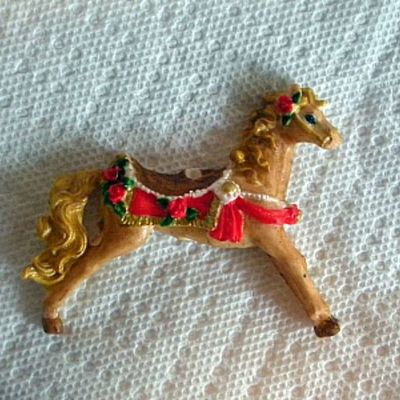 Hand Painted Gum Paste Carousel Horse