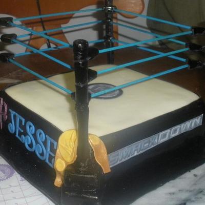 Wwe Smackdown Wrestling Ring Cake