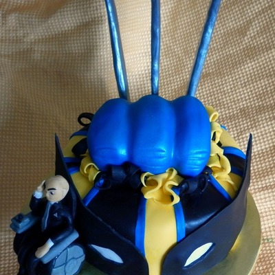X-Men/wolverine/professor X Cake