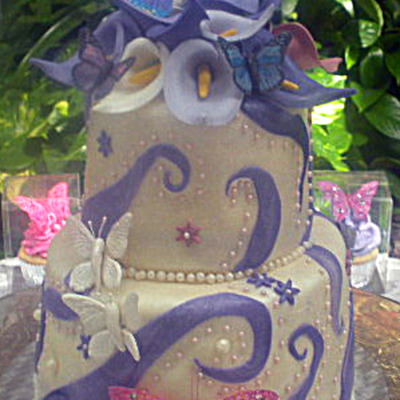 Swirly Calla Lilly Buterfly