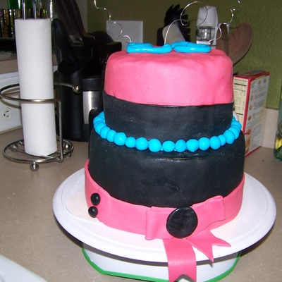 Pink And Black Cake