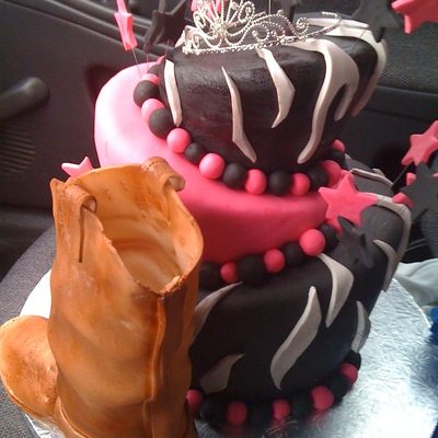 Topsy Turvy Cake For A Cowgirl Princess