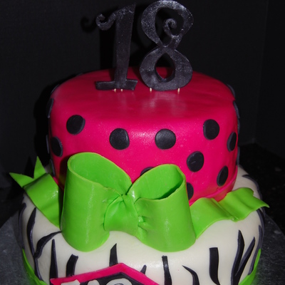 Zebra, Polka Dot,big Lime Green Bow