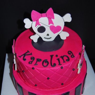 Hot Pink Girly Skull