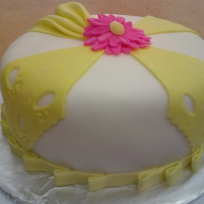 Cake With Draping & Hankerchief Cut-Outs
