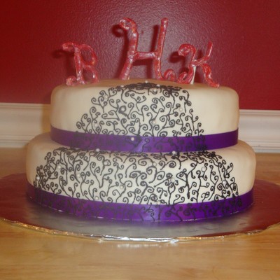 Monogram And Scrolls