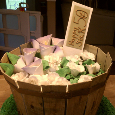 Flower Barrel Cake