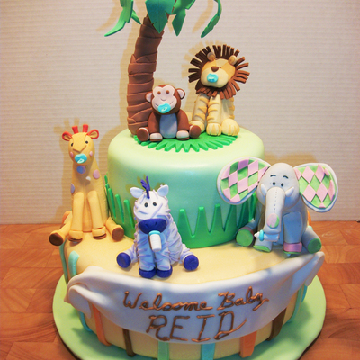 Zoo Crew Baby Shower Cake