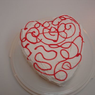 Heart Shaped Valentine Cake