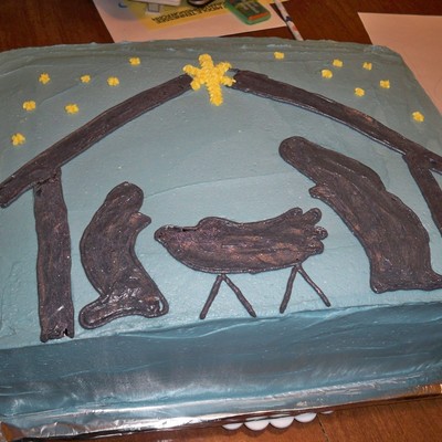 Nativity Birthday Cake