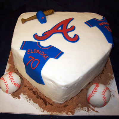Braves Homeplate Baseball Cake