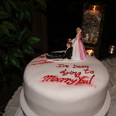 Zombie Themed Grooms Cake