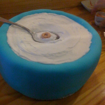 Bowl Of Cereal With The Last Cheerio