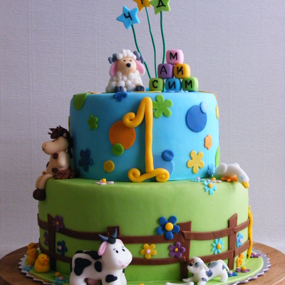 Farm Animals Cake