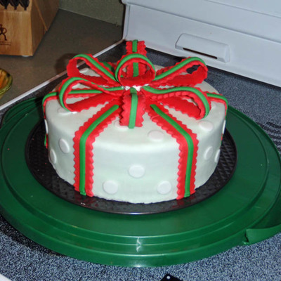 Christmas Bow Cake