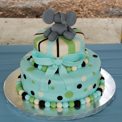 Elephant First Birthday Cake!