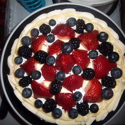 Bavarian Cream Cake With Fruit