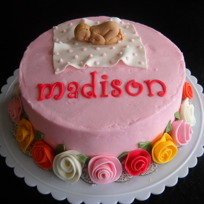 Spring Baby Dedication Cake