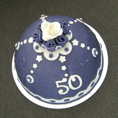 Purple 50Th Birthdaycake