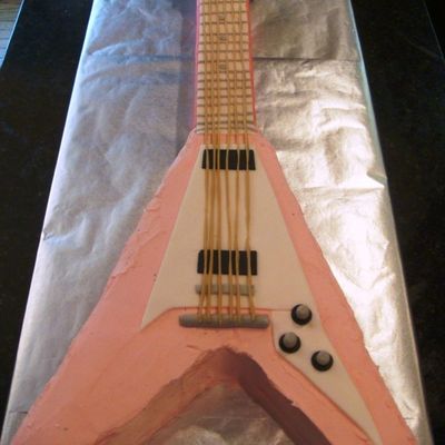 Flying V Guitar Cake