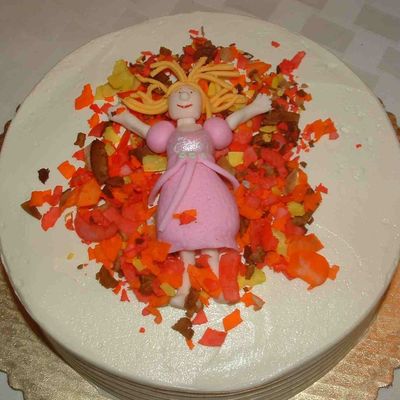 Jumping In Leaves Wedding Cake Ii