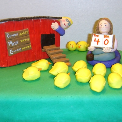 Teacher And Her Chickens