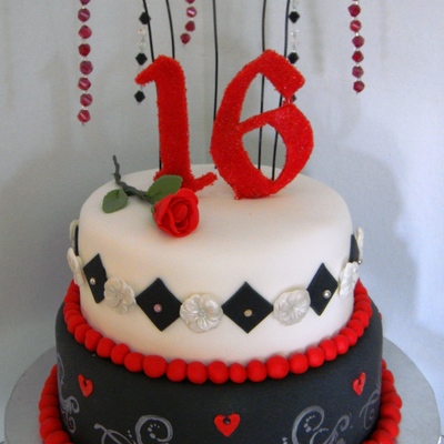 Baroque Sweet 16 Cake
