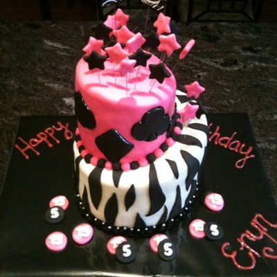 Casino/zebra Cake