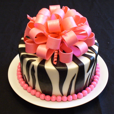 Zebra Birthday Cake