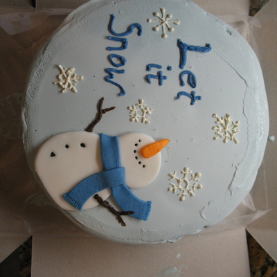Snowman Ice Cream Cake
