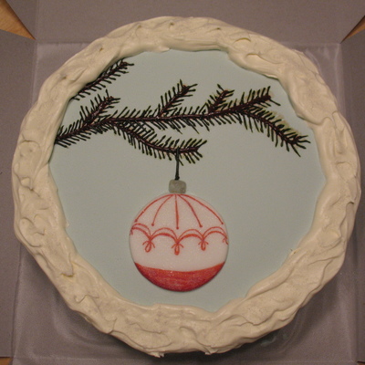 Christmas Ornament Ice Cream Cake