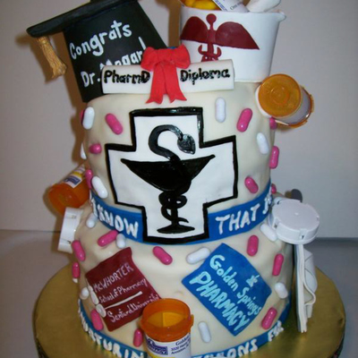 Pharmacy Student - Pharmacist Graduation Cake
